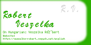 robert veszelka business card